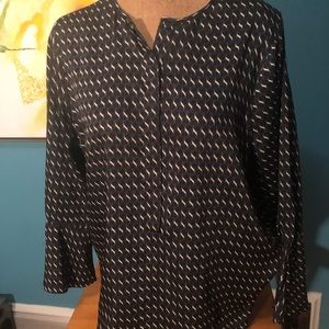 Zara Silk like Top with Design